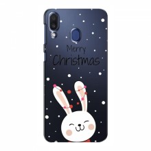 Зимние Чехлы для Samsung Galaxy M20 - прозрачный фон Рождественский заяц - купить на Floy.com.ua