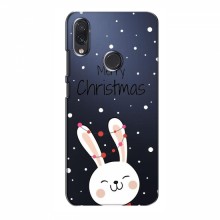Зимние Чехлы для Samsung Galaxy M01s - прозрачный фон Рождественский заяц - купить на Floy.com.ua