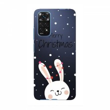 Зимние Чехлы для Xiaomi 12T - прозрачный фон Рождественский заяц - купить на Floy.com.ua