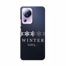 Зимние Чехлы для Xiaomi 13 Lite - прозрачный фон - купить на Floy.com.ua