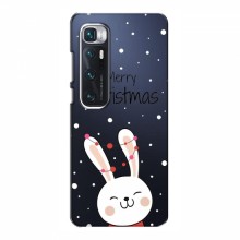 Зимние Чехлы для Xiaomi Mi 10 Ultra - прозрачный фон Рождественский заяц - купить на Floy.com.ua