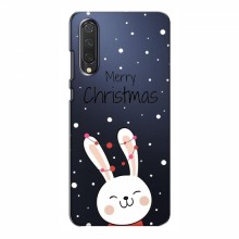 Зимние Чехлы для Xiaomi Mi 9 Lite - прозрачный фон Рождественский заяц - купить на Floy.com.ua