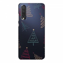 Зимние Чехлы для Xiaomi Mi 9 Lite - прозрачный фон Рождественские елки - купить на Floy.com.ua