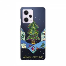 Зимние Чехлы для Xiaomi POCO X5 (5G) - прозрачный фон Рождественский герб - купить на Floy.com.ua