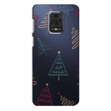 Зимние Чехлы для Xiaomi Redmi 10X - прозрачный фон Рождественские елки - купить на Floy.com.ua