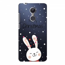 Зимние Чехлы для Xiaomi Redmi 5 Plus - прозрачный фон Рождественский заяц - купить на Floy.com.ua