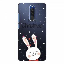 Зимние Чехлы для Xiaomi Redmi 8 - прозрачный фон Рождественский заяц - купить на Floy.com.ua