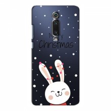 Зимние Чехлы для Xiaomi Mi 9T Pro - прозрачный фон Рождественский заяц - купить на Floy.com.ua