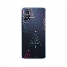 Зимние Чехлы для Xiaomi Redmi Note 12 Pro (4G) - прозрачный фон Рождественские елки - купить на Floy.com.ua