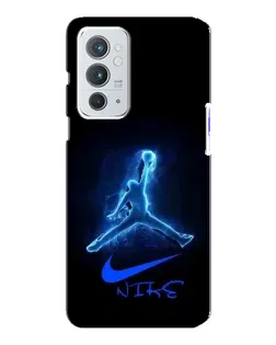 Чохол для OnePlus 9RT з картинкою «Jordan Neon Blue»