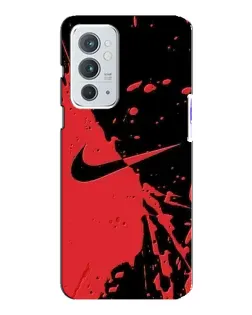 Чехол для OnePlus 9RT с картинкой «Красные брызги Nike»