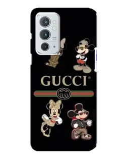 Чохол для OnePlus 9RT з картинкою «Gucci — герої Disney та монограма»