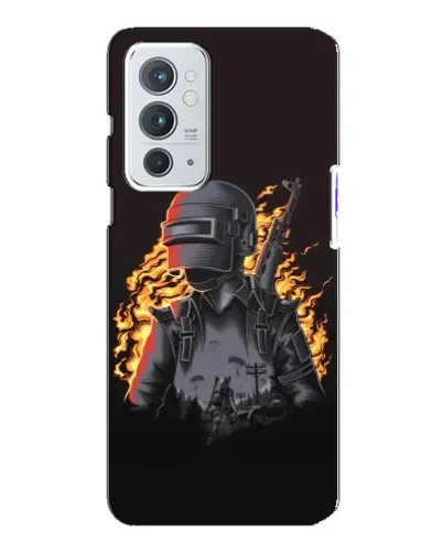 Чехол для OnePlus 9RT с картинкой «PUBG — огненный силуэт»