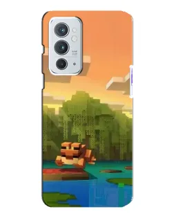 Чехол для OnePlus 9RT с картинкой «Майнкрафт закат солнца»