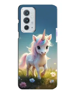 Чехол для OnePlus 9RT с картинкой «Единорог на поляне»