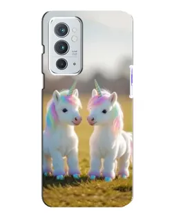 Чехол для OnePlus 9RT с картинкой «Пара единорогов»