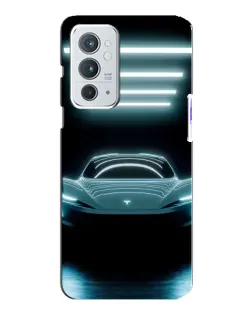Чохол для OnePlus 9RT з картинкою «Tesla в неоні»