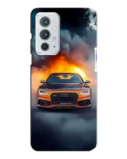 Чохол для OnePlus 9RT з картинкою «Audi у вогняному диму»