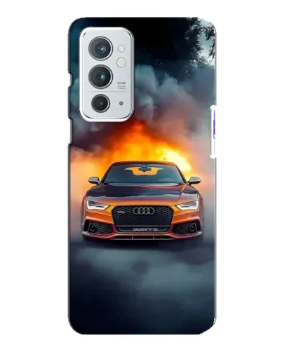 Чохол для OnePlus 9RT з картинкою «Audi у вогняному диму»