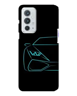 Чохол для OnePlus 9RT з картинкою «Блакитний силует Lamborghini» Чохол для OnePlus 9RT з картинкою «Блакитний силует Lamborghini»