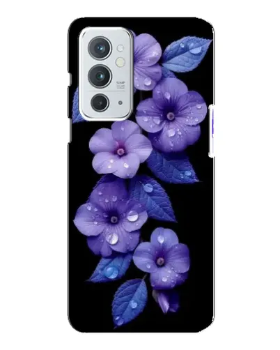 Чехол для OnePlus 9RT с картинкой «Фиолетовые цветы с росою»