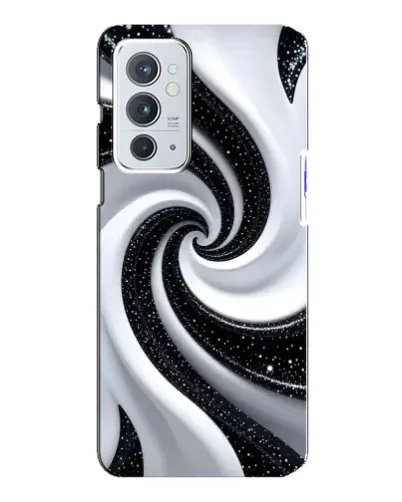 Чохол для OnePlus 9RT з картинкою «Чорно-біла спіраль»