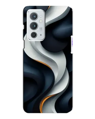 Чохол для OnePlus 9RT з картинкою «Об'ємні чорно-білі стрічки»