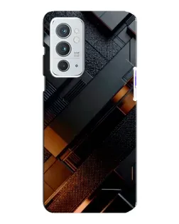 Чохол для OnePlus 9RT з картинкою «Чорні геометричні блоки»