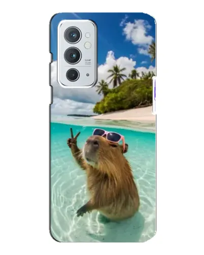 Чехол для OnePlus 9RT с картинкой «Капибара на море»