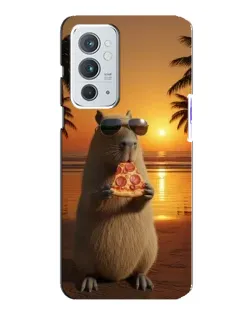 Чехол для OnePlus 9RT с картинкой «Капибара с пиццей»