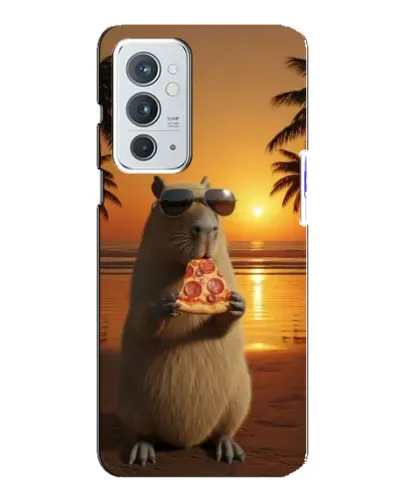 Чехол для OnePlus 9RT с картинкой «Капибара с пиццей»