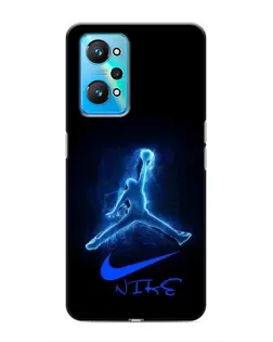 Чехол для Realme GT Neo 2 с картинкой «Jordan Neon Blue»