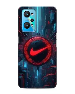 Чехол для Realme GT Neo 2 с картинкой «Техногенный стиль Nike»