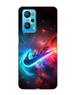Чехол для Realme GT Neo 2 с картинкой «Огненный логотип Nike»