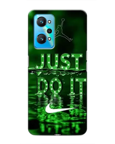 Чехол для Realme GT Neo 2 с картинкой «Зеленый неоновый Nike»