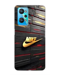 Чехол для Realme GT Neo 2 с картинкой «Золотой Nike на металле»