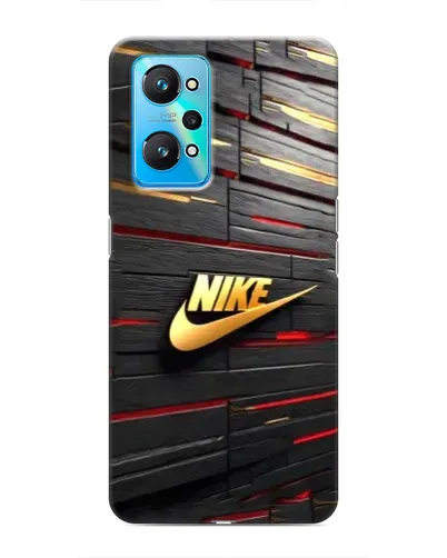 Чехол для Realme GT Neo 2 с картинкой «Золотой Nike на металле»