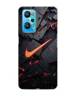 Чехол для Realme GT Neo 2 с картинкой «Nike — эффект разломов»