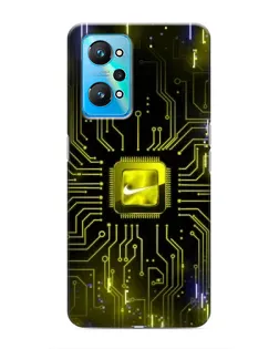 Чехол для Realme GT Neo 2 с картинкой «Nike — золотая искра»