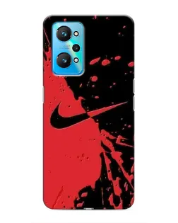 Чохол для Realme GT Neo 2 з картинкою «Червоні бризки Nike»