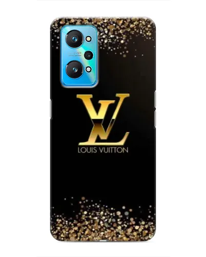Чехол для Realme GT Neo 2 с картинкой «LV — золотые искры»