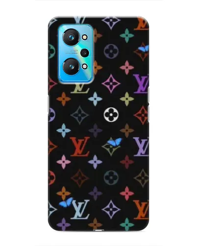 Чехол для Realme GT Neo 2 с картинкой «Цветная монограмма LV»