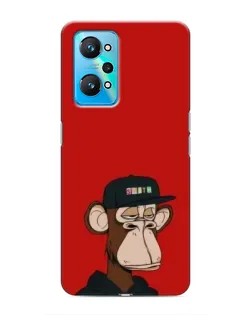Чехол для Realme GT Neo 2 с картинкой «Bored Ape — красный фон» Чехол для Realme GT Neo 2 с картинкой «Bored Ape — красный фон»