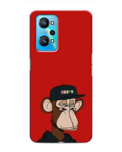Чехол для Realme GT Neo 2 с картинкой «Bored Ape — красный фон» Чехол для Realme GT Neo 2 с картинкой «Bored Ape — красный фон»