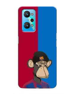Чехол для Realme GT Neo 2 с картинкой «Bored Ape — фанат Барсы»