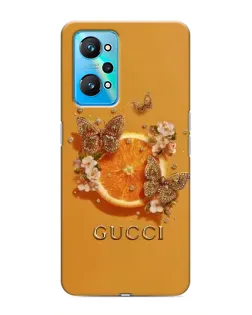 Чохол для Realme GT Neo 2 з картинкою «Gucci — золоті метелики»