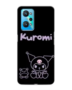 Чохол для Realme GT Neo 2 з картинкою «Kuromi — чорний мінімалізм»