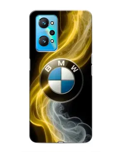 Чехол для Realme GT Neo 2 с картинкой «Золотистый дым BMW»