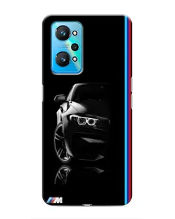 Чехол для Realme GT Neo 2 с картинкой «Силуэт BMW в темноте»