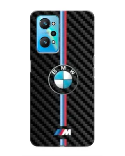 Чехол для Realme GT Neo 2 с картинкой «Эмблема BMW и карбон»